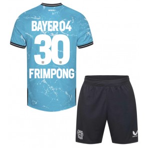 Bayer Leverkusen Jeremie Frimpong #30 Tredje trøje Børn 2023-24 Kort ærmer (+ korte bukser)